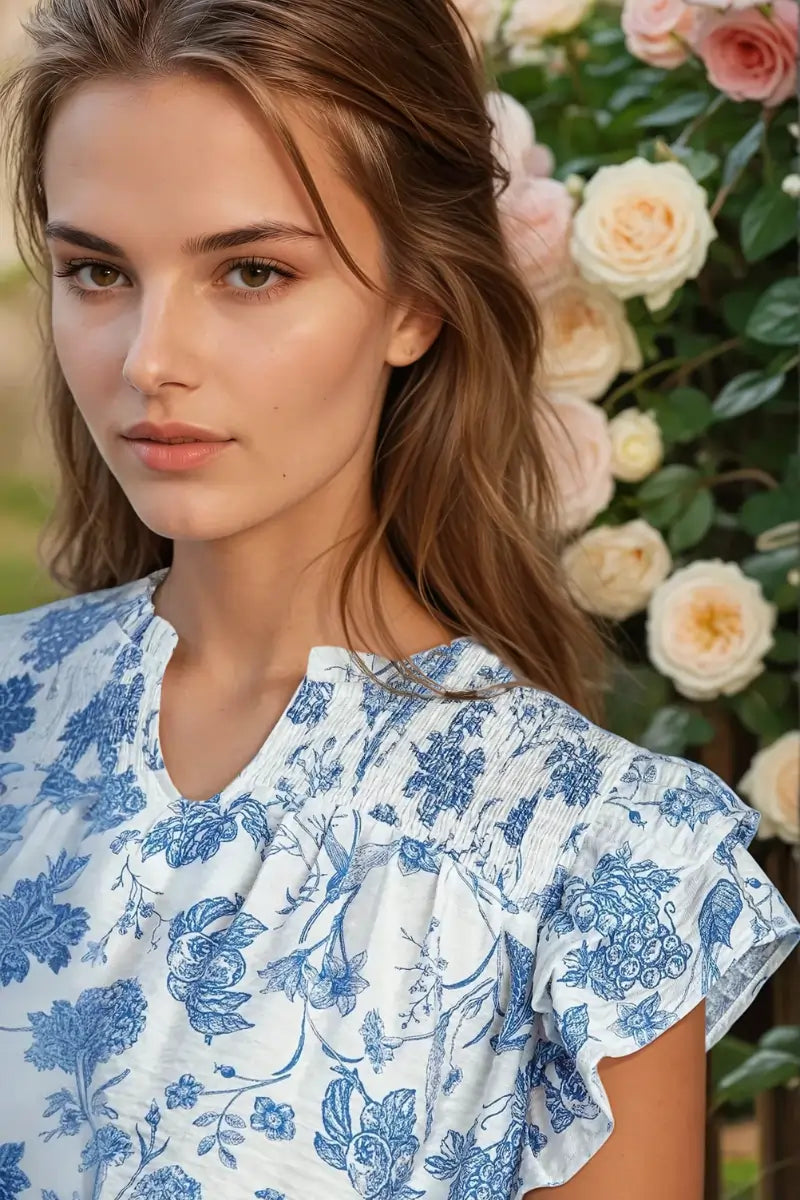 The Sky Blossom Blouse